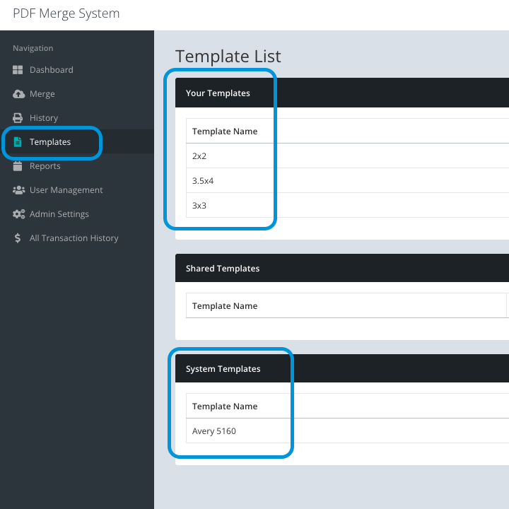 imposition template 