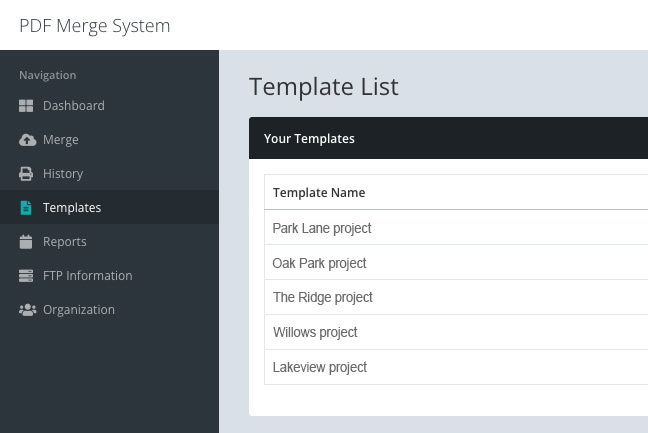 creating templates for projects