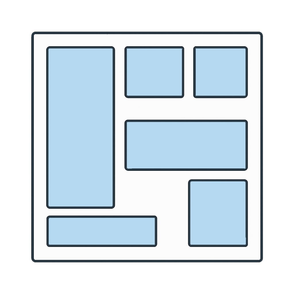 organized shapes with rectangle packing imposition