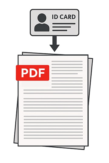 insert photo id into a PDF