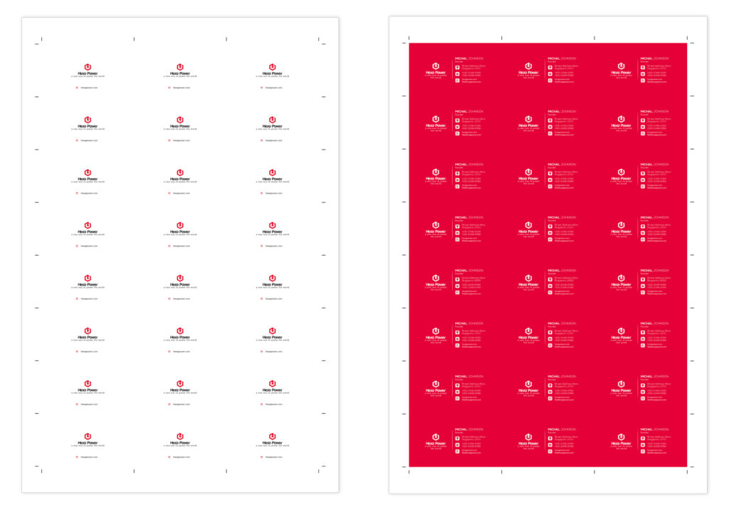 step and repeat business cards