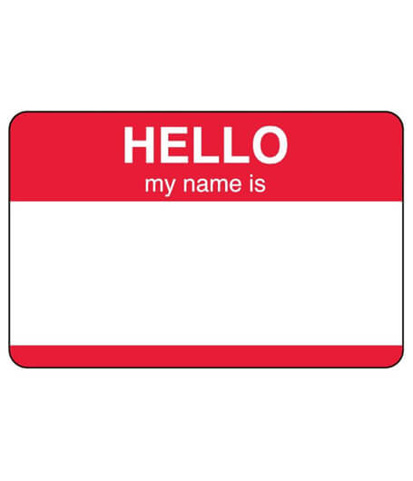 name tag design