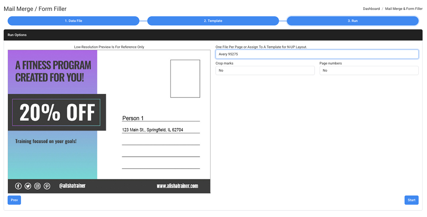 Adding and positioning variable text fields on the base image