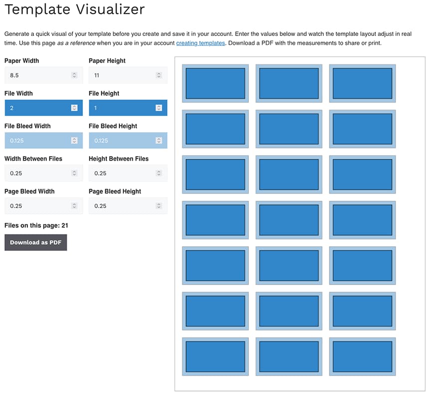 imposition software template visualizer